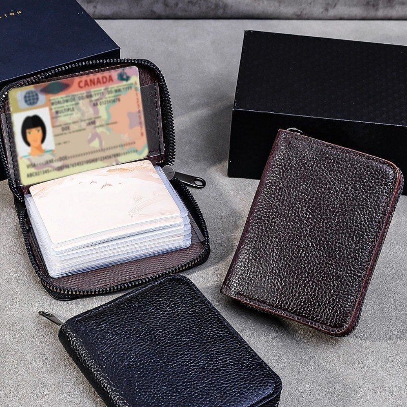 20 Detents ผู้ถือบัตร - PU Business Bank บัตรเครดิต Anti Demagnetization Wallets - RFID Blocking Protect Case