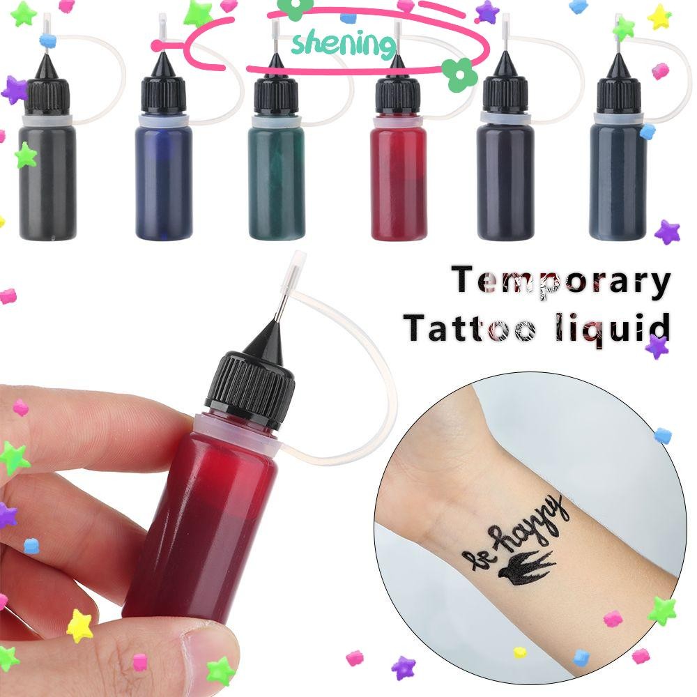 Shening Tattoo Ink Beauty Supply แต่งหน้าเม็ดสีอินเดียเฮนน่ากึ่งถาวร