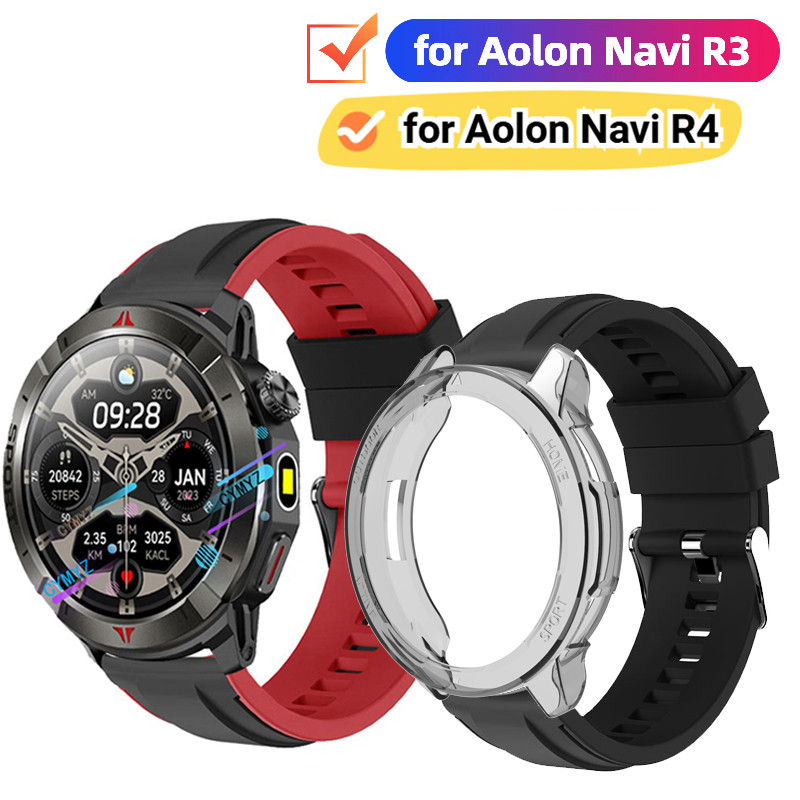 Aolon Navi R3 R4 strap สายซิลิโคนสําหรับ Aolon Navi R4 strap สายรัดข้อมือกีฬา Aolon Navi R3 R4 case 
