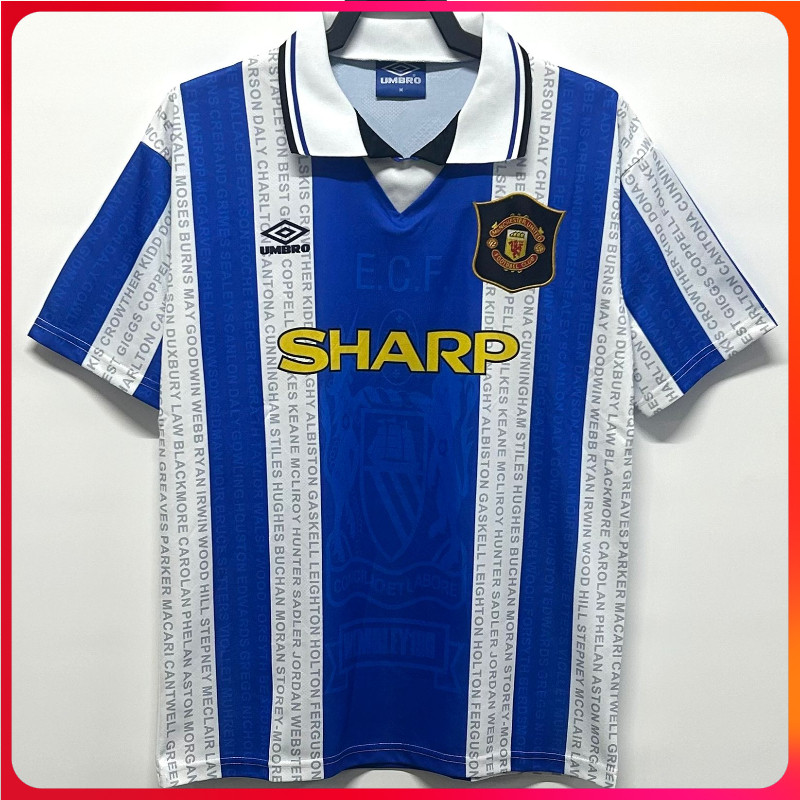 1994-96 Manchester United คุณภาพสูง Third Retro Men Jersey เสื้อยืดที่กําหนดเองฟุตบอล AAA+