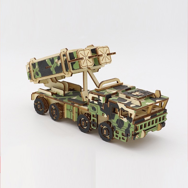 ของเล่นปริศนา 3 มิติ PHL03 เลเซอร์โมเดลยานพาหนะขีปนาวุธระยะไกล