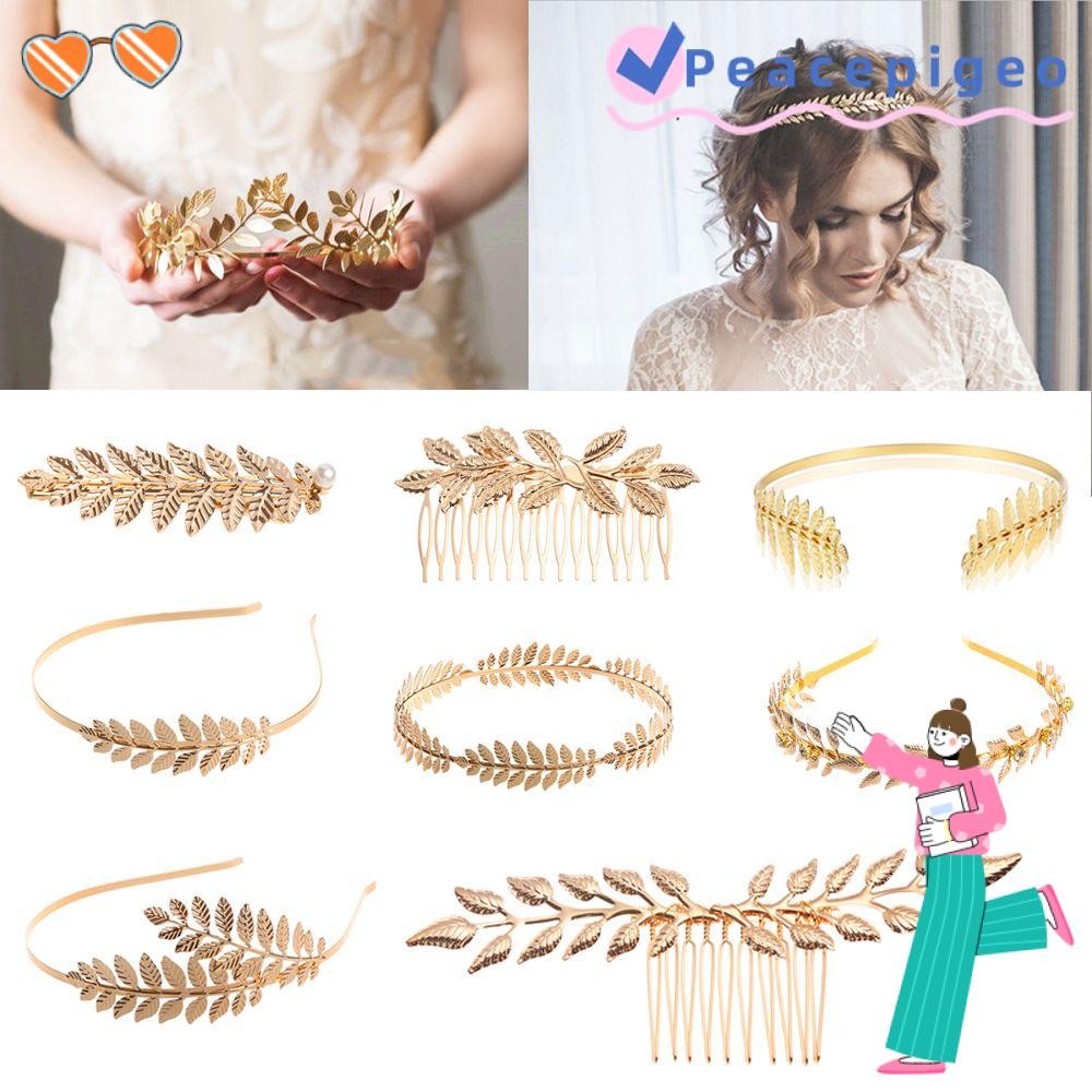 Peacepigeo เจ้าสาว Headbands Tiara Headwear หวีผมแต่งงานมงกุฎผม