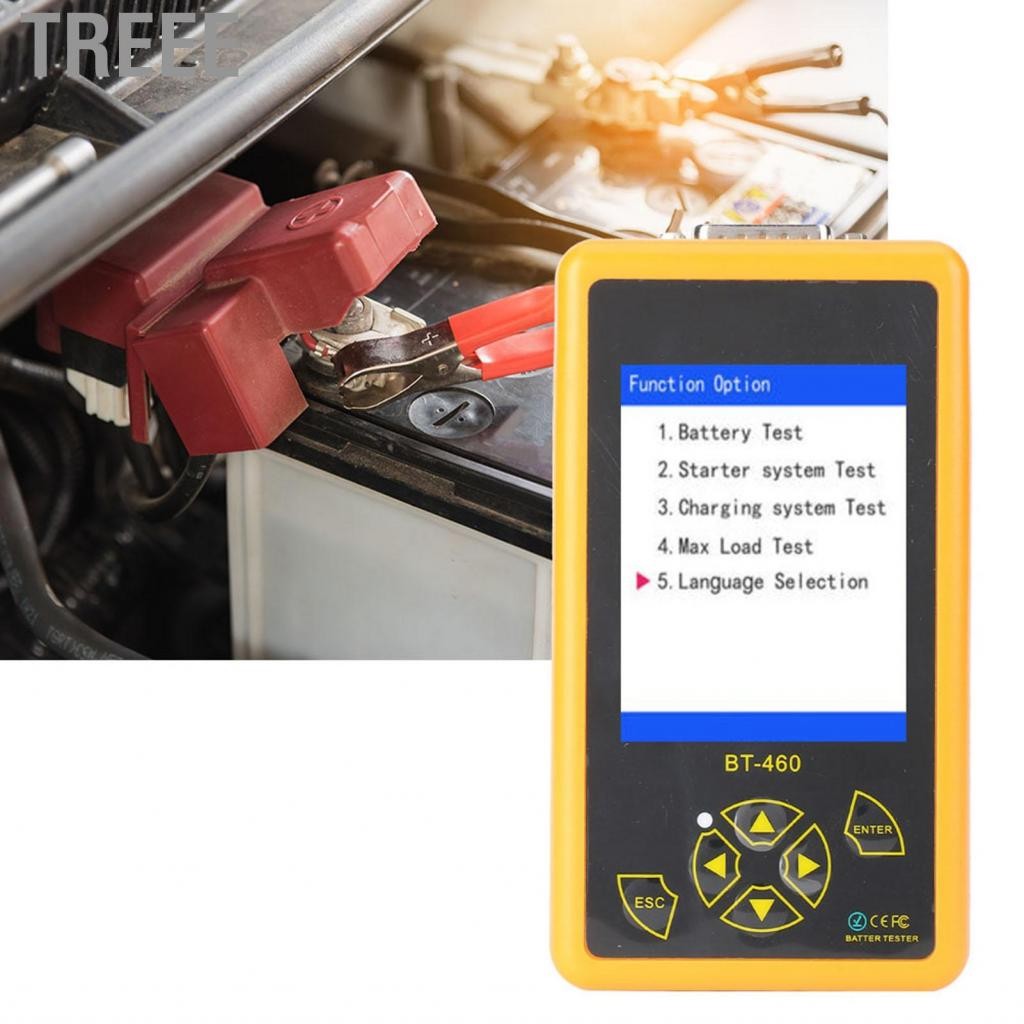 Treee AUTOOL BT-460 รถแบตเตอรี่เครื่องทดสอบโหลดเครื่องวิเคราะห์ระบบชาร์จความจุความต้านทานการวัด