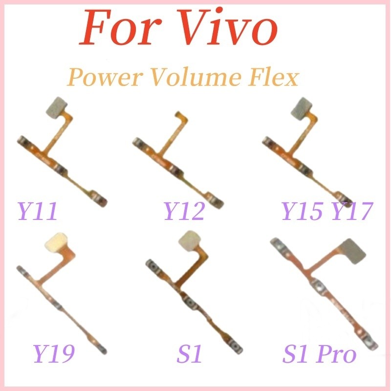 On OFF ปุ่มปรับระดับเสียง flex สําหรับ Vivo Y11 Y12 Y15 Y17 Y19 Y20 Y20i Y11S Y12S Y12A Y12i