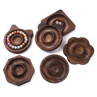 แผ่นไม้มะฮอกกานีธรรมชาติ สำหรับทำสร้อยข้อมือ DIY 5 แผ่น  อุป…