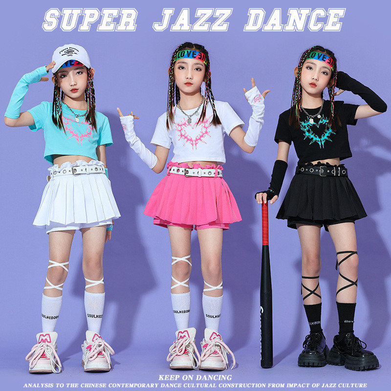 🔥พร้อมส่ง🔥 วันเด็ก ๆ เต้นแจ๊ส / ผู้หญิง Jazz เสื้อคลุมสตรีท / เยาวชนหญิงร้องเพลงแนวฮิปฮอป