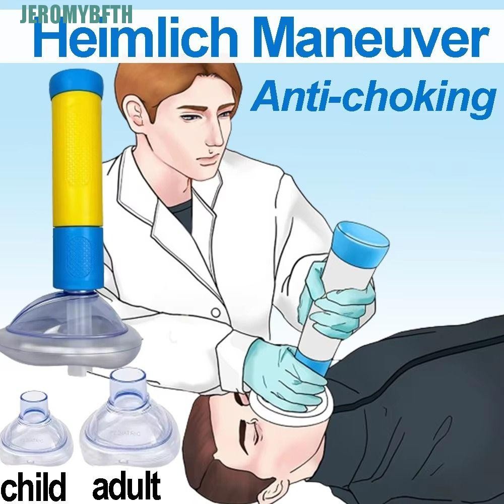 JEROMYBF อุปกรณ์ฉุกเฉินสําลัก, อุปกรณ์กู้ภัยป้องกันการสําลักแบบพกพา, อุปกรณ์กู้ภัย LifeVac Anti Suffocation ใช้งานง่ายปฏิบัติ Asphyxia CPR Mask School Supply