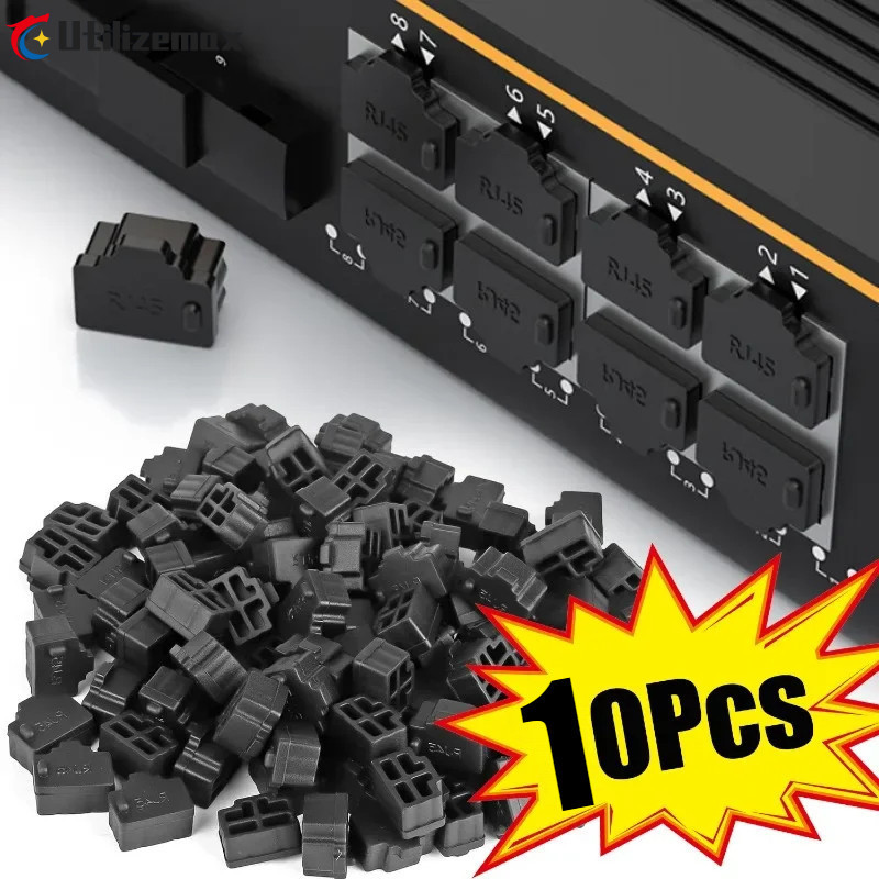 1/5/10ชิ้น สายเคเบิลอินเตอร์เฟซเราเตอร์ป้องกันฝุ่นปลั๊กซิลิโคน-สวิตช์คอมพิวเตอร์ปิดผนึกปลั๊กป้องกัน