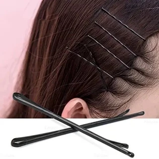 60/180/300 ชิ้นสุภาพสตรีพื้นฐานกิ๊บติดผมโลหะสีดํา-ที่มองไม่เห็น Waved Bobby Pins - สําหรับทุกประเภท