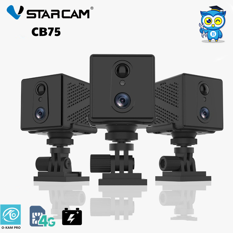 Vstarcam CB75 SIM กล้องใส่ซิม 4G มีแบตเตอรี่ในตัว คมชัด 3ล้าน ดูออนไลน์ได้ทั่วโลก