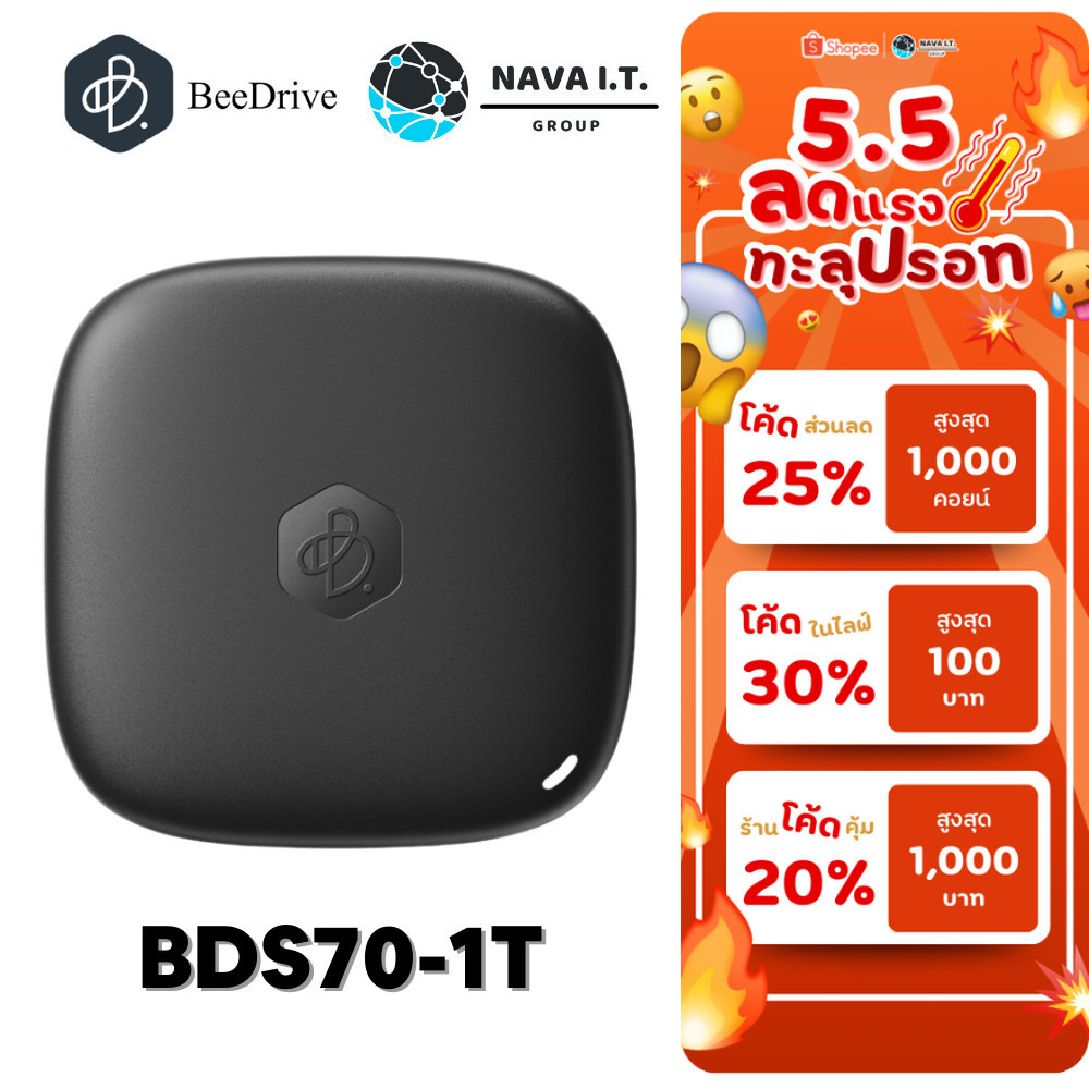 ⚡️กรุงเทพฯด่วน1ชั่วโมง⚡️SYNOLOGY BEEDRIVE BDS70-1T 1TB TYPE-C PERSONAL DATA KEEPER ประกัน 3 ปี