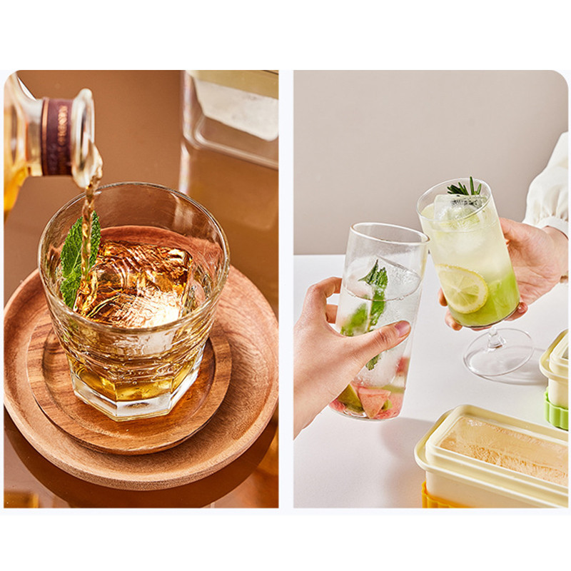 ถาดน้ำแข็งยาว ถาดน้ำแข็งที่ถอดออกได้ง่าย แม่พิมพ์พลาสติก อุปกรณ์ทำน้ำแข็ง - รูปที่ 2