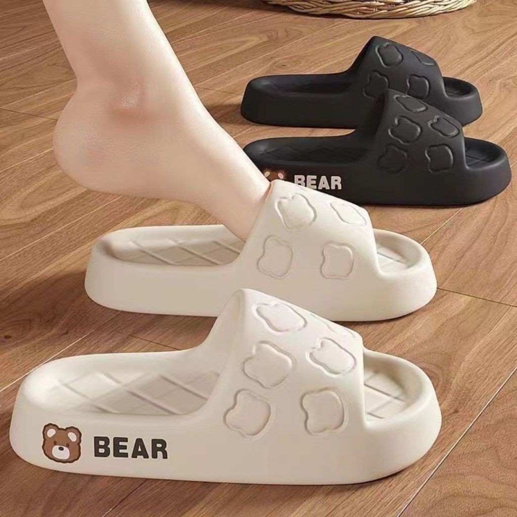 🩴NEMOSO🩴รองเท้าแตะ น้องหมีน่ารัก พื้นนุ่มพิเศษ เหมาะสำหรับใส่ในบ้าน และห้องน้ำ สไตล์เรียบง่าย - รูปที่ 6