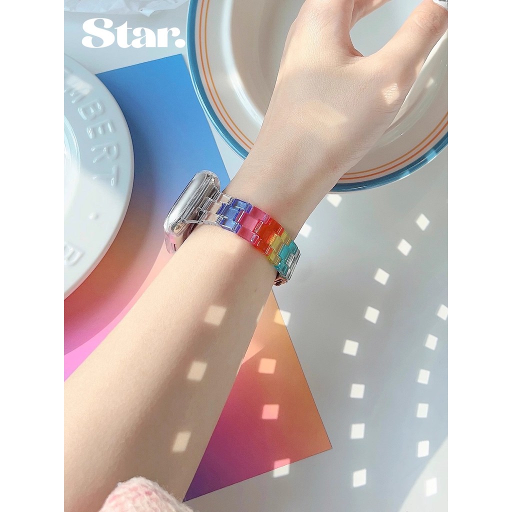 Slim สีสันเรซิ่นสําหรับ Xiaomi Redmi นาฬิกา 5 4 3 Active Smartwatch Band Redmi นาฬิกา 5 Active 5 Lite เปลี่ยนสายรัดข้อมือสร้อยข้อมืออุปกรณ์เสริม - รูปที่ 6