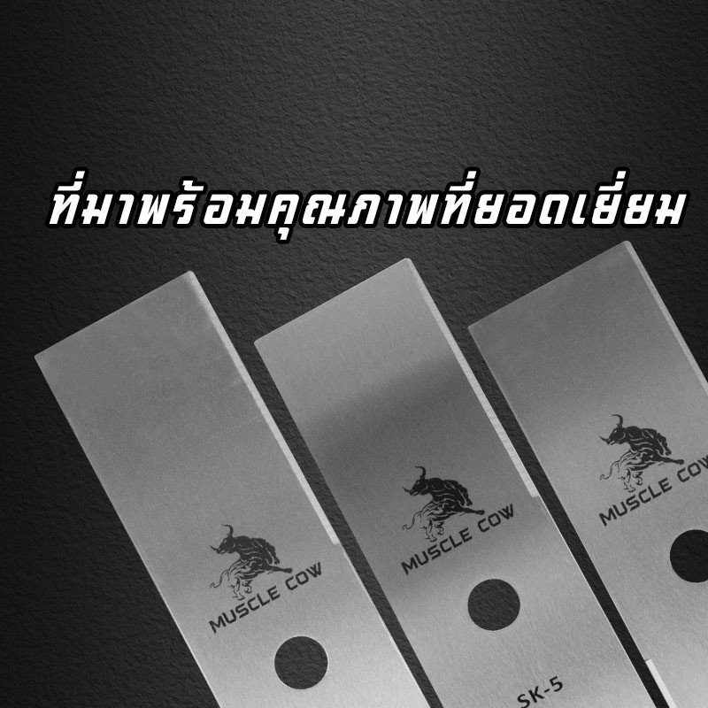 MUSCLE COW ใบมีดตัดหญ้า ใบมีดตัดหญ้าเหล็กคุณภาพสูง ใบมีดความแข็งแรงสูง SK5 ขนาด 12-16 นิ้ว ความหนา 1.6 มม - รูปที่ 5
