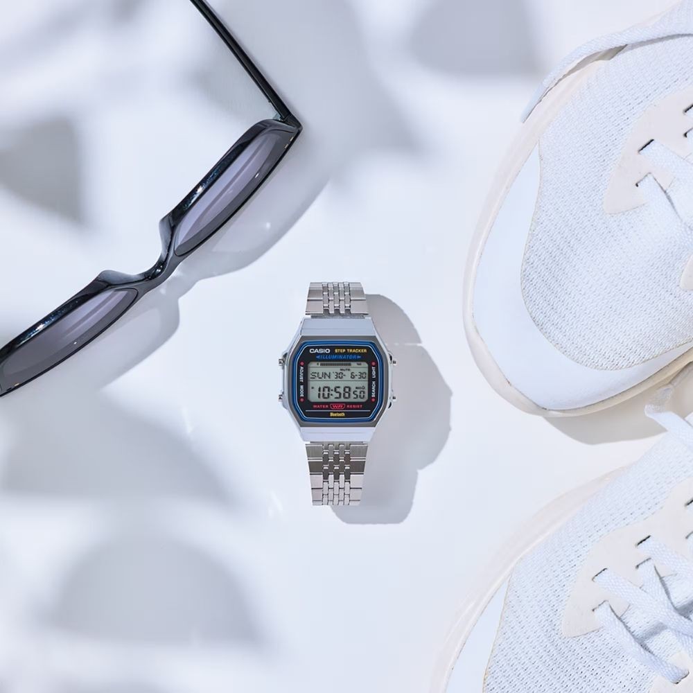 CASIO นาฬิกาข้อมือ CASIO รุ่น ABL-100WE-1ADF สายสเตนเลส สีเงิน