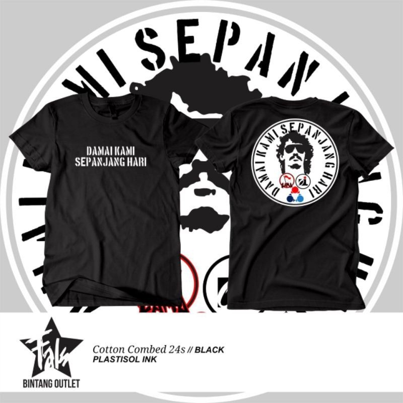 เสื้อยืด KATUN Iwan Fals "Dksh" ผ้าฝ้ายหวี 24 วินาที ทุกเพศ