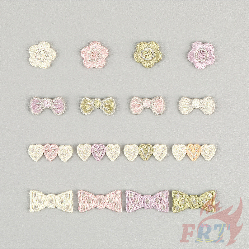 ❀ กุทัณฑ์ / หัวใจ / ดอกไม้ แพทช์เย็บปักถักร้อยที่ละลายน้ําได้ ❀ 1 PC DIY ผ้า Applique เย็บปักถักร้อยเย็บบนแพทช์อุปกรณ์ตกแต่ง