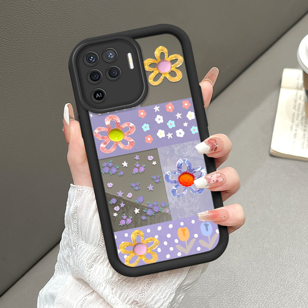 OPPO A94 Reno 5F F19 Pro สําหรับกระจก Softcase กรณี HP โทรศัพท์ Kesing ปลอก 8727 JZ