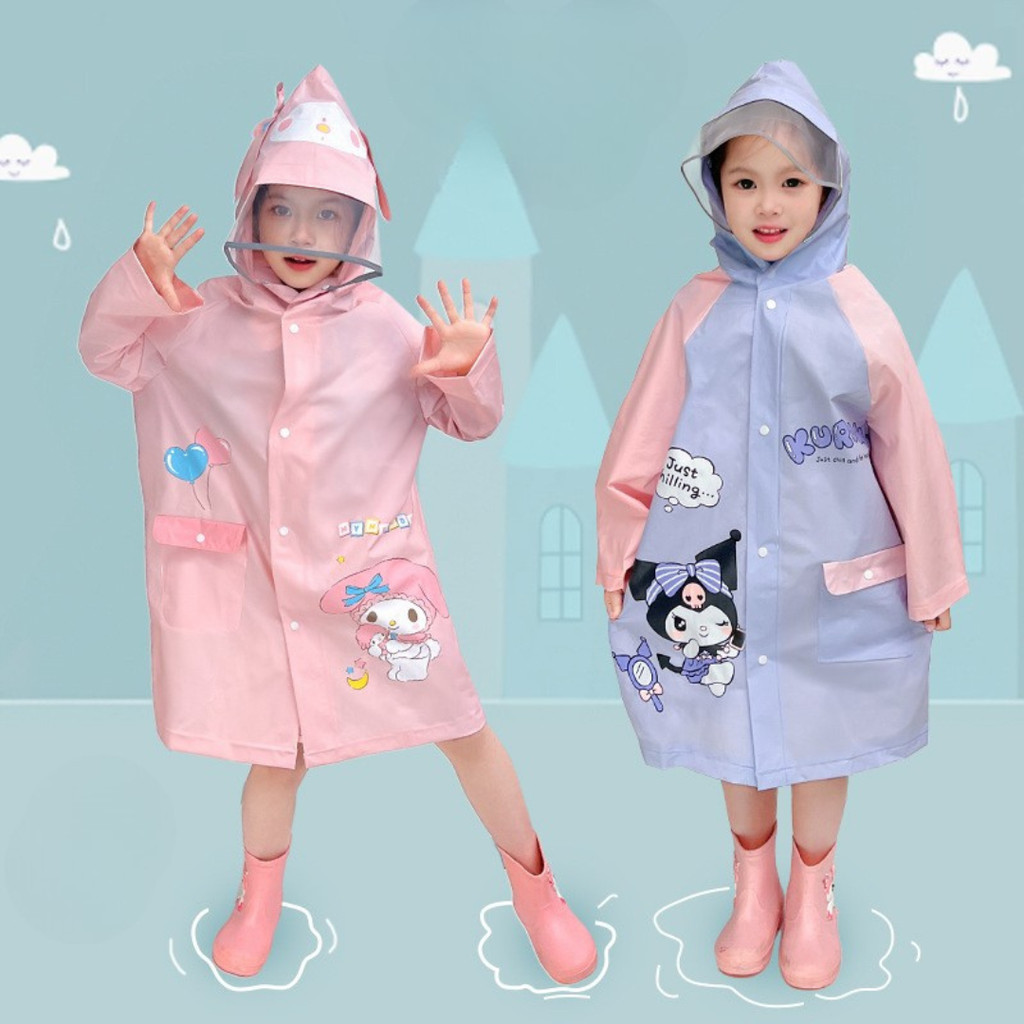 ⛈️ ห้ามพลาดจ้า เสื้อกันฝน มี 3 ไซส์ M L XL วัสดุ EVA ด้านหน้ามีกระเป๋า ด้านหลังมีแถบสะท้อนแสง หมวกพลาสติกยื่นยาว 8 ซม.