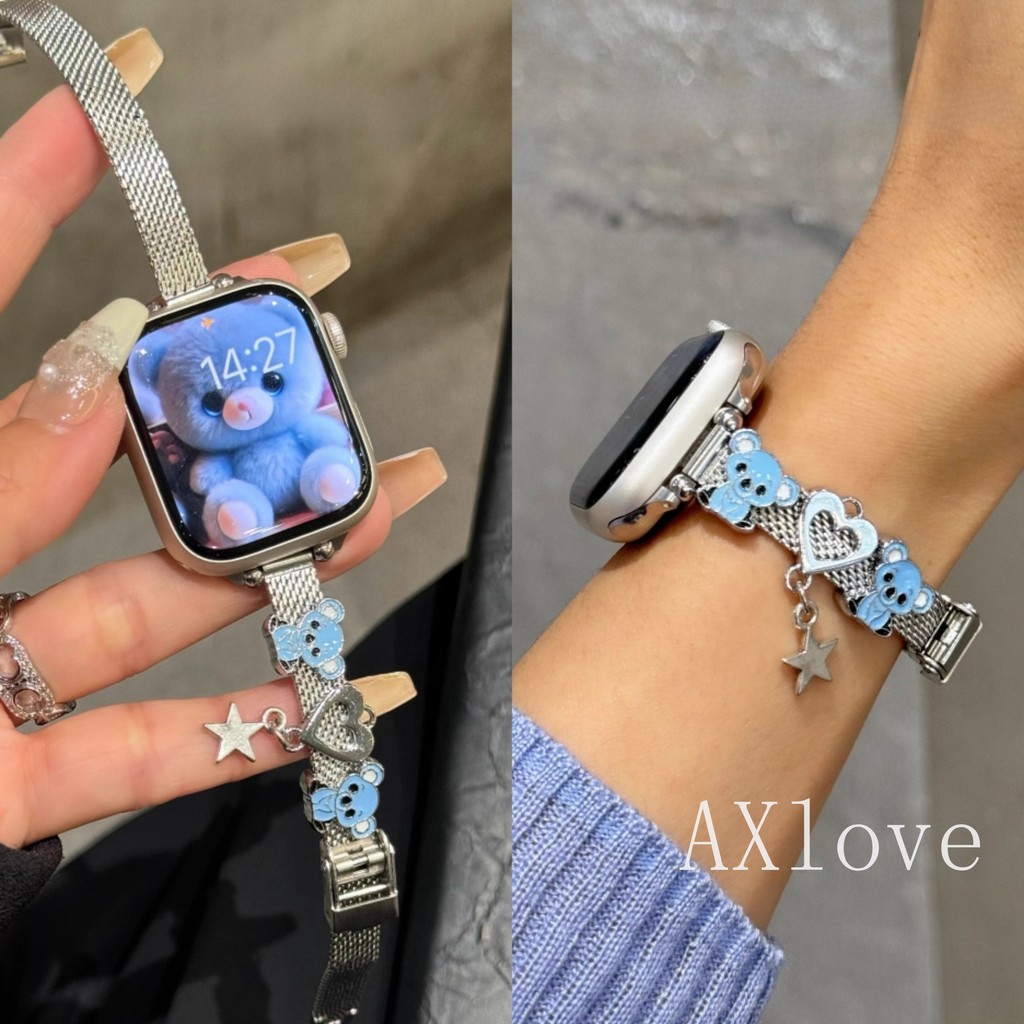 สายสแตนเลสสําหรับนาฬิกา Huawei Fit 3 2 สายนาฬิกาสร้อยข้อมือโลหะน่ารักการ์ตูน Correa Band สายรัดข้อมือแบบปรับได้