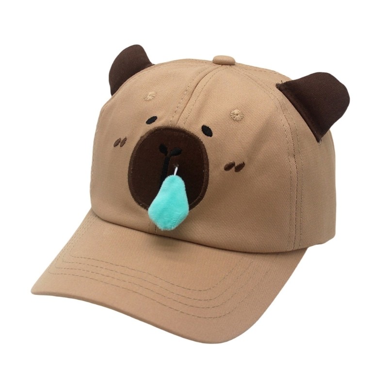Crush Fashion Capybara Stitching Baseball Caps Sunproof Hat for Adult Everyday Wear