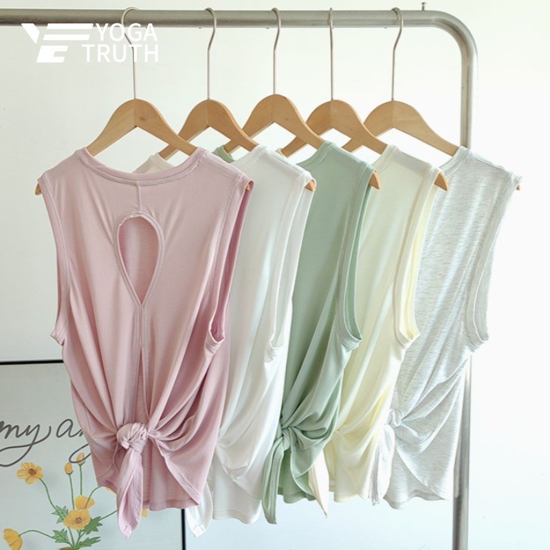 YOGATRUTHSports Top Sexy Hollow Slit Beauty Back Quick Dry Top Pilates การออกกําลังกาย