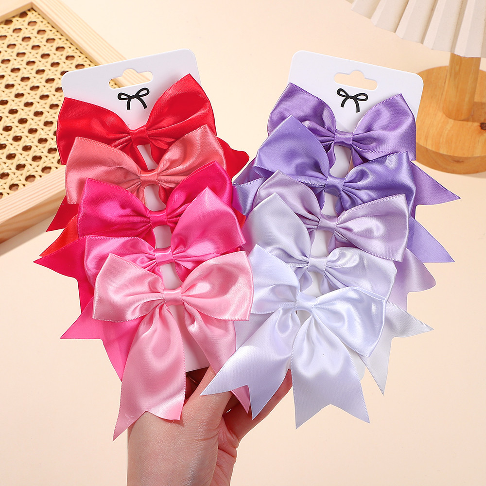 โบว์คล้องผมแฮนด์เมด 5 ชิ้น/เซ็ตสำหรับเด็กทารก ตกแต่งเส้นผมได้อย่างน่ารัก
