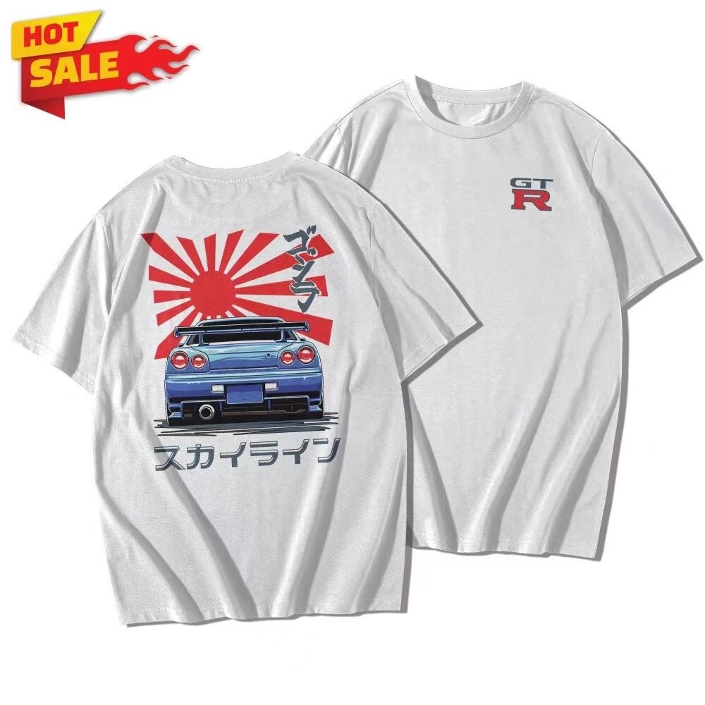 เสื้อยืดคอกลมพิมพ์ลายกราฟิก NISSAN GTR R34 SKYLINE S-5XL - รูปที่ 2