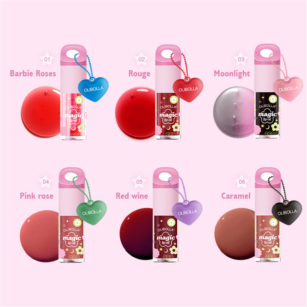 OLIBOLLA ลิปออยล์เปลี่ยนสีไวต่ออุณหภูมิ 6 สี เนื้อลิปนุ่มดุจกระจก ให้ความชุ่มชื้น