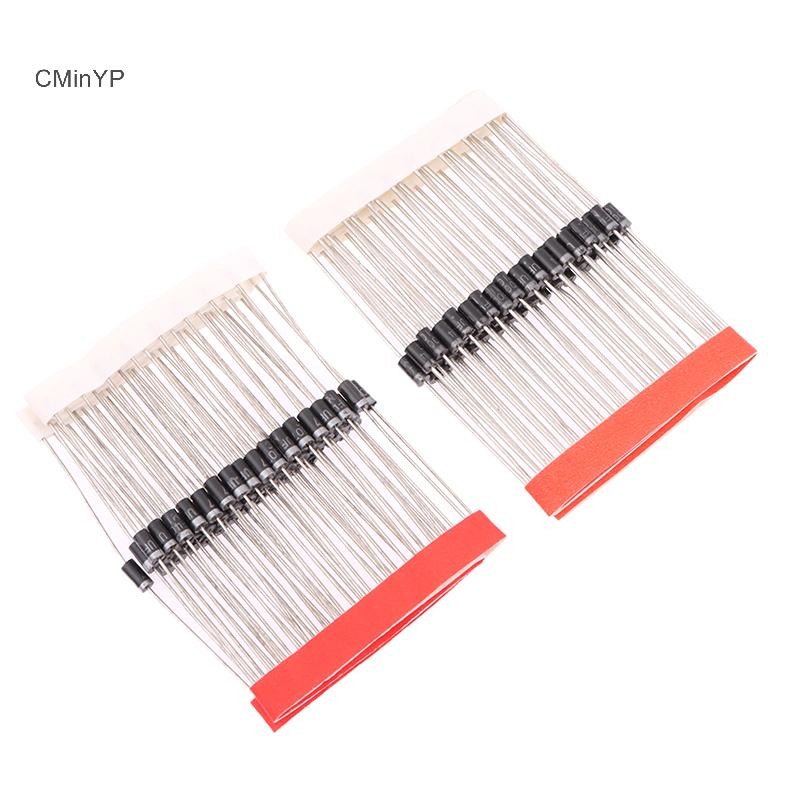 CMINYP 50 ชิ้น Schottky Rectifier ไดโอด UF4004 UF4007 1A 400V 1000V Super Fast Recovery ไดโอด Rectif