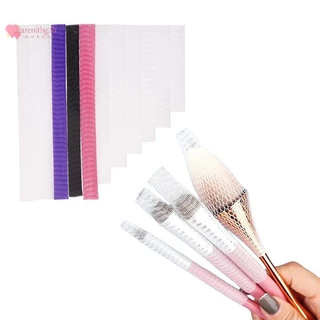 RENBG 100 ชิ้นตาข่ายยืดหยุ่นสุทธิ Protectors ฝาครอบ Sheath ความงามสีขาวเครื่องสําอาง Make Up แปรง Guards สะดวกเครื่องมือ TH