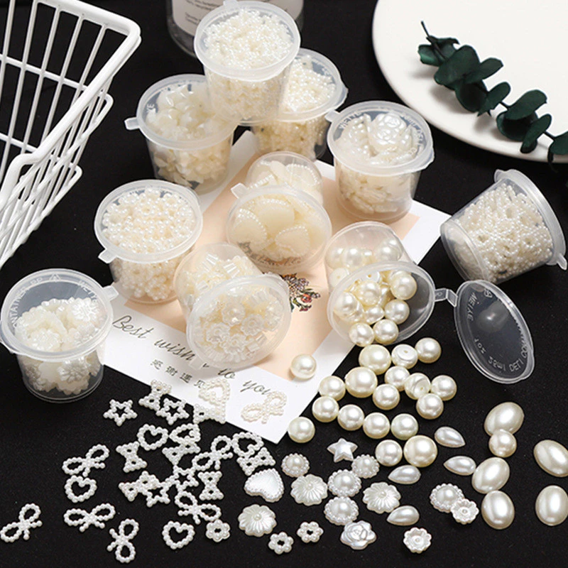 St. kunkka (ไม่มีรูพรุน) ABS เลียนแบบ Pearl Bow Love Patch สําหรับ DIY ครีมกาวการผลิตหัตถกรรม
