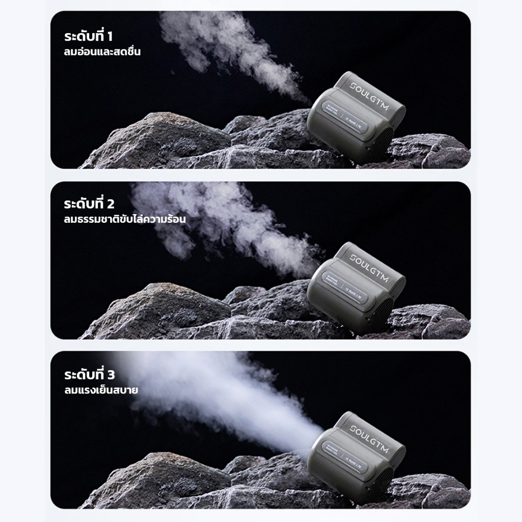 พัดลมหนีบเอวพกพา 4500mAh แรงลมเย็น ปรับได้ ชาร์จได้ รูปที่ 7