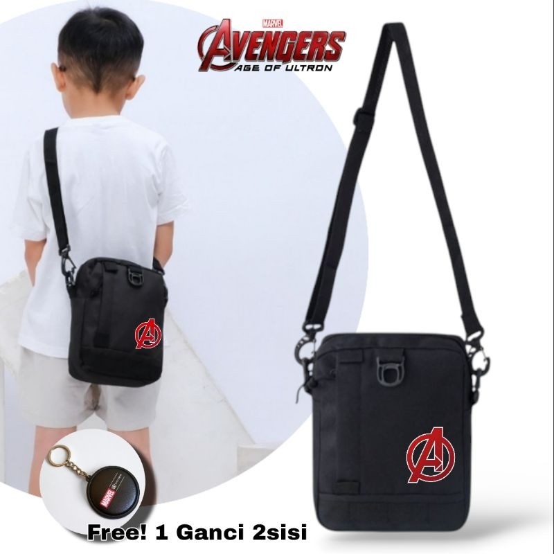 Abdulhlahbag - Mini Box Sling Bag with Marvel Superhero Motif Avenger Captain America Spiderman Thor