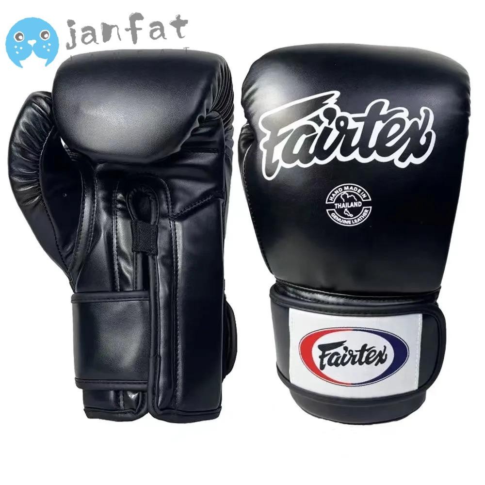 นวมชกมวย JANFAT, Professional 8/10/12/14/16oz Sanda MMA ถุงมือฝึกซ้อมต่อสู้,หนา PU ออกกําลังกายถุงมือมวยไทยอุปกรณ์การฝึกอบรม