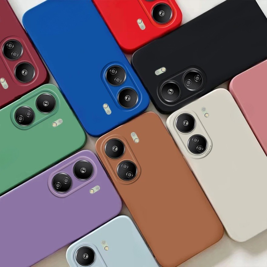 สําหรับ Poco C65 กรณี Xiaomi Poco C65 Capas กลับ Len กล้องป้องกันซิลิโคนสีกันกระแทก TPU นุ่ม Fundas 