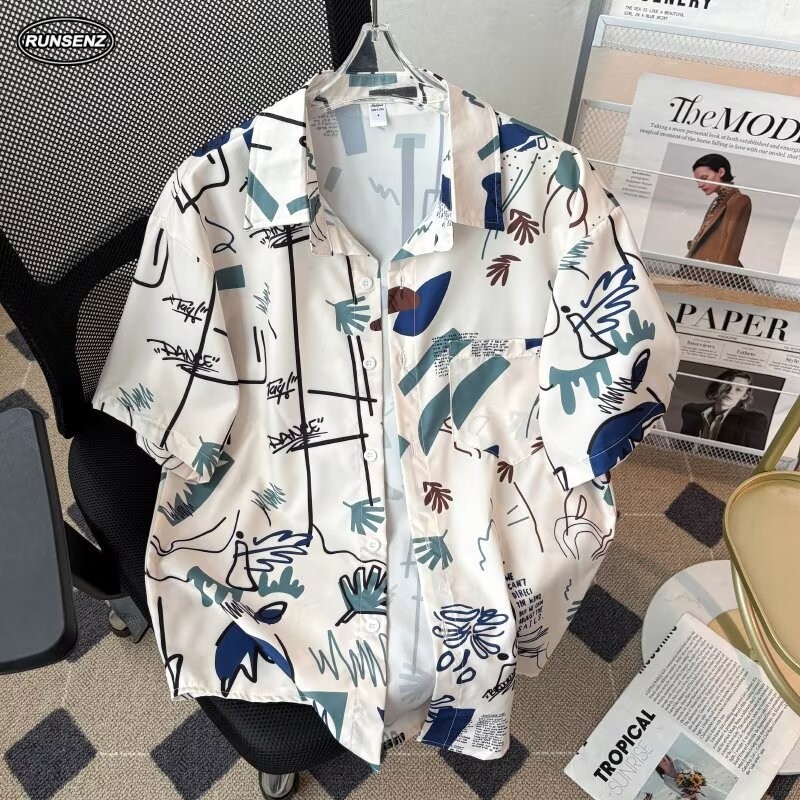 ม-8เอ็กแอล ญี่ปุ่นอินเทรนด์เสื้อแขนสั้นผู้ชายพลัสขนาดเสื้อฤดูร้อนสบายๆหลวมขนาดใหญ่ด้านบน