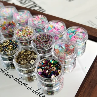 Ins Style Niche Style Unique Nails Material Beaded Nail Accessories Dopamine Color Wear Nail Mix Material