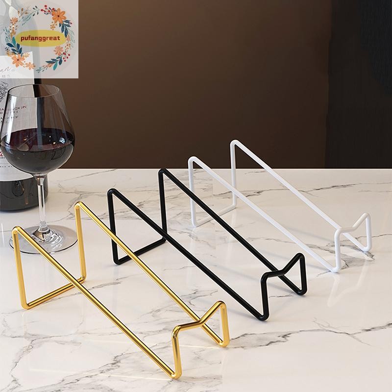 Pufanggreat 1 แพ็คชั้นวางขวดไวน์เคาน์เตอร์ขวดไวน์ชั้นวางจอแสดงผลชั้นเก็บไวน์ Simple Home Counter ตกแต่ง TH