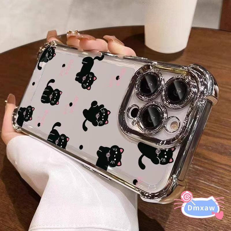 น่ารัก Balck แมวเคสโทรศัพท์สําหรับ Google Pixel 10 9 8 7 Pro XL 9A 8A 7A GooglePixel10 GooglePixel9 