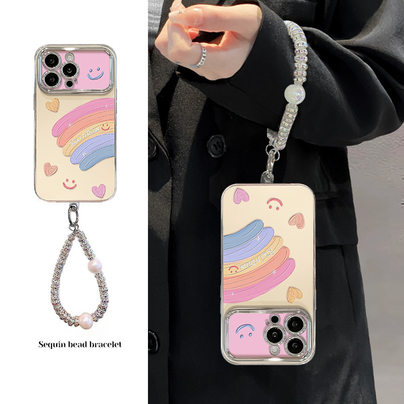 [93]🔥มาพร้อมกับการป้องกันเลนส์🔥เหมา OPPO Reno 14 13 11Pro 9  findX9 X9 Pro Pro เคสโทรศัพท์เหมา เหมาะสําหรับ opporeno13 เคสโทรศัพท์ใหม่หญิง reno9/8pro Electroplating Window findx8/x7pro Smiley Rainbow Bracket 7pro/9 รวมทุกอย่างซิลิโคน Niche a93 - รูปที่ 3