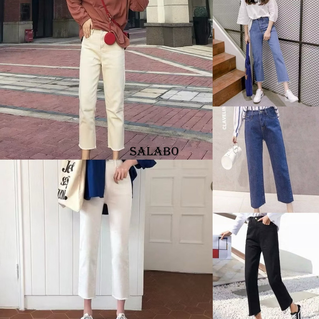 SALABO(พร้อมส่ง)👖 !!Big Size!! 👖 🌟 ยีนส์ขายาวเอวสูงบิ้กไซร์ดีไซน์สวยๆ สไตล์เกาหลีสินค้าพร้อมส่งห้ามพลาด🌟  #8013