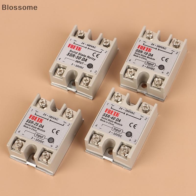 Blossome Single-phase Solid-state Relay SSR-25DA 10 25 40 50 DC Control AC 220v25A ขนาดเล็ก Solid ให