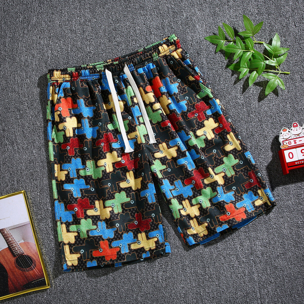 AP Store 5010 กางเกงขาสั้นแฟชั่น สามารถสวมใส่ได้ทั้งชายหญิง ลวดลายสมัยใหม่ ใส่สบาย QC-DK8018