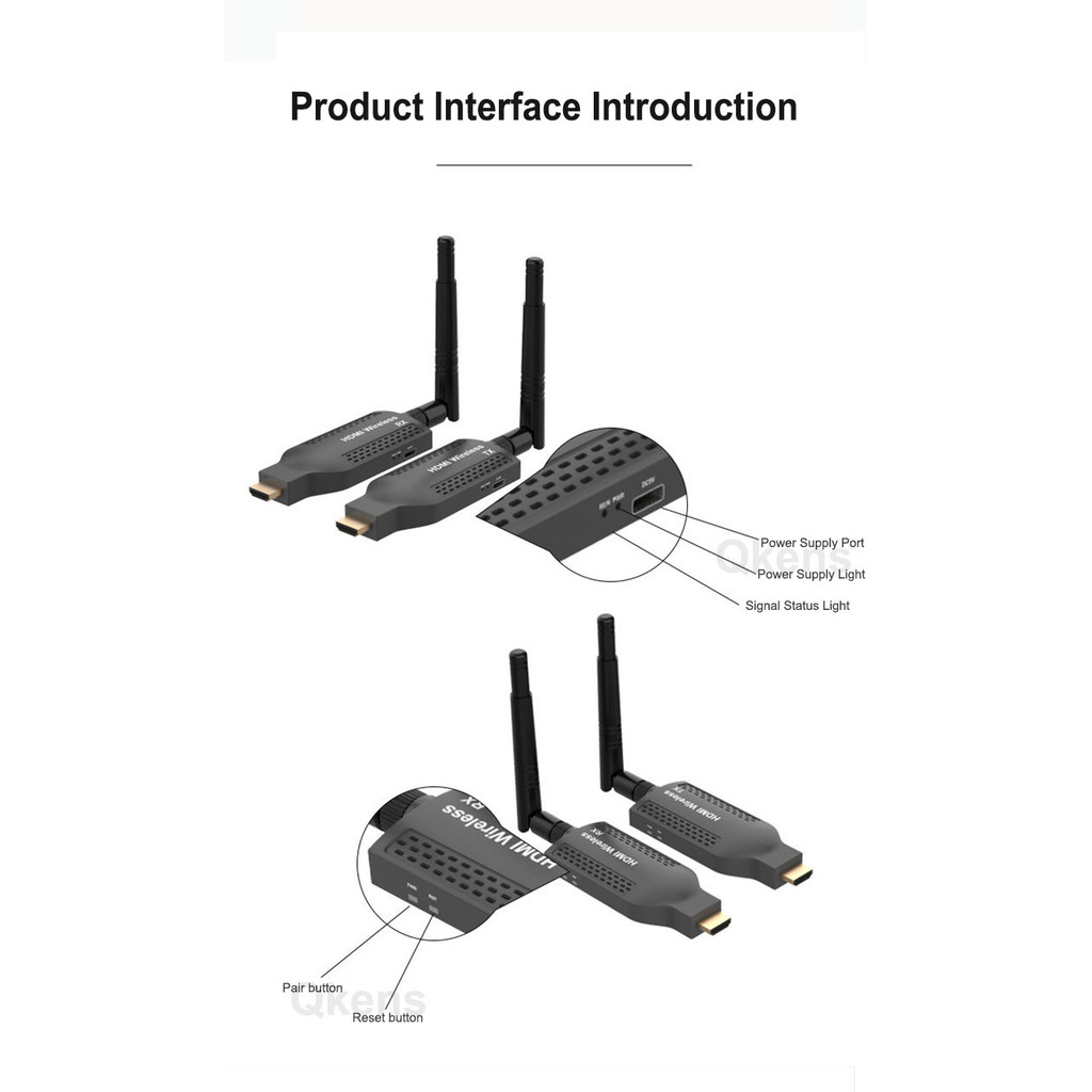 150m HDMI Wireless Extender Audio Video Transmitter Receiver 1 ถึง 4 Multi Screen Share Display Adapter 5G 1080P สําหรับกล้อง PS4 แล็ปท็อป PC To TV Monitor โปรเจคเตอร์