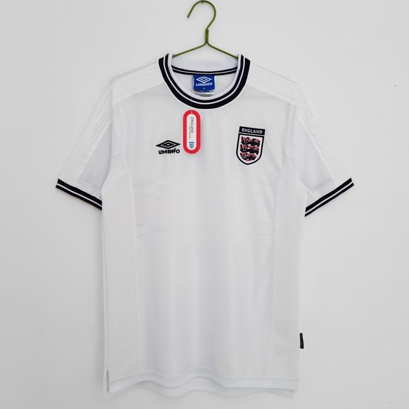 อังกฤษ 1999 01 ทีมชาติฟุตบอลแขนสั้นเสื้อยืดย้อนยุคแห้งเร็วผู้ชาย ส-XXL