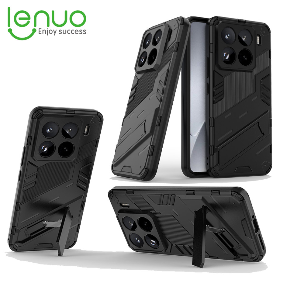 Lenuo พร้อมขาตั้งเคสโทรศัพท์สําหรับ Xiaomi Mi 15T 14T 14 13T 17 Pro 14 Ultra 5G Case ผู้ถือ Hard ปลอกกันกระแทกป้องกันกล้องป้องกันฝาครอบป้องกันการตก