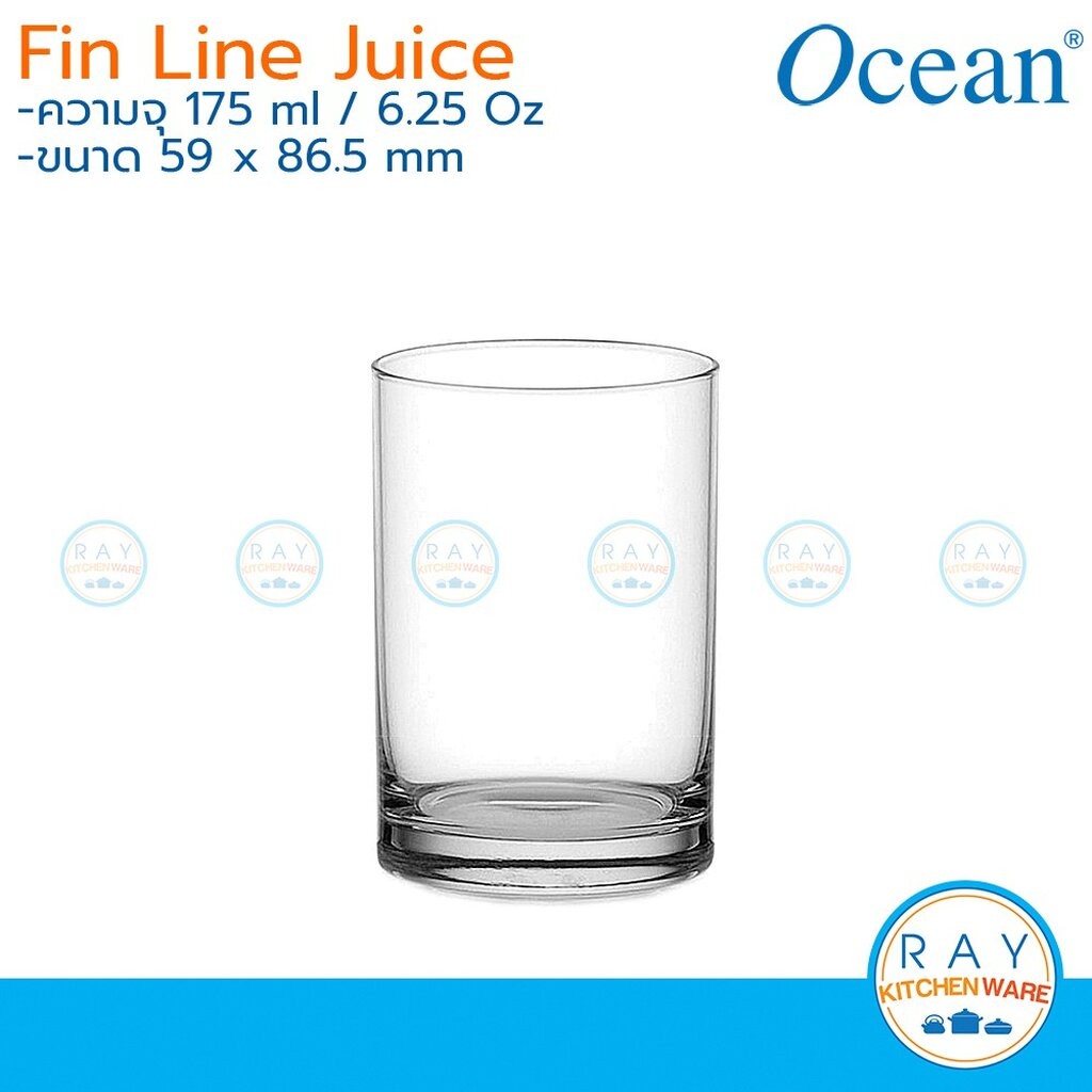 Ocean แก้วน้ำส้ม 175ml(แพ็ค6ใบ) Fin Line Juice 1B01206 โอเชียน