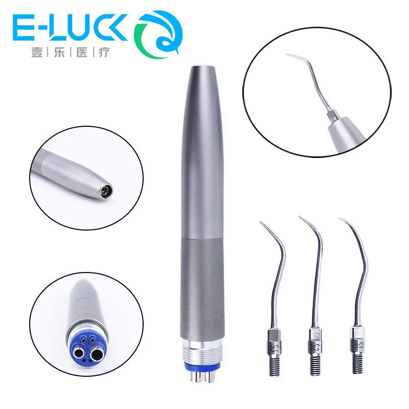 Dental Air Scaler 4hole With 3Pcs Tips S1 S2 S3 Teeth Clearning Teeth Whitening Air Scaler Handpiece